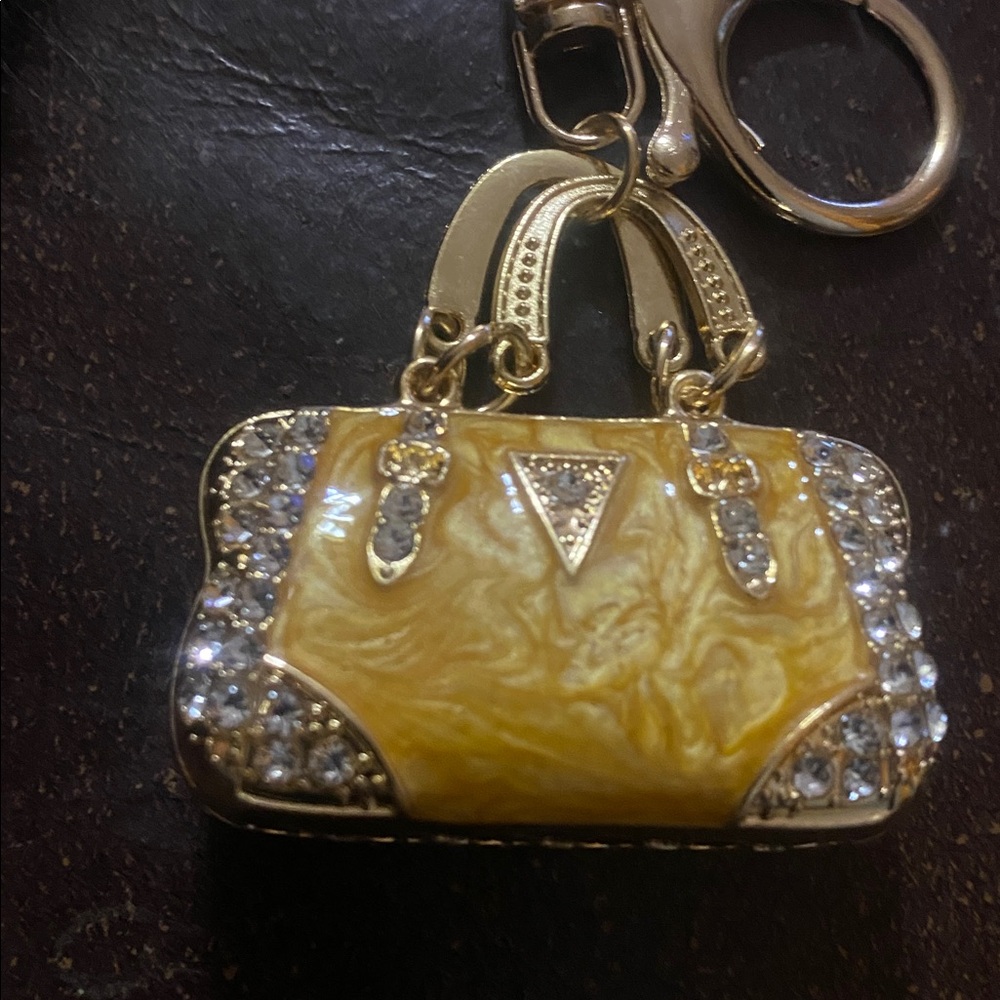 Gold and Silver Handbag Keychain